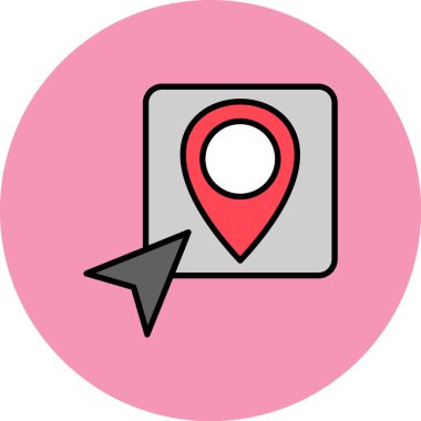 konum simgesi vektör illüstrasyonuName