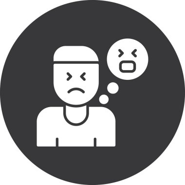 üzgün ve kızgın simge, satır biçimi