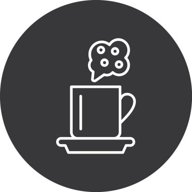 Kahve. Web simgesi basit illüstrasyon