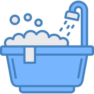 Banyo kovası temizleme simgesi - taslak biçimi