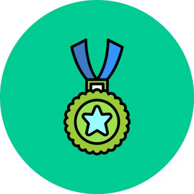 Madalya simgesi, basit vektör çizim