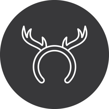 Geyik. Web simgesi basit illüstrasyon