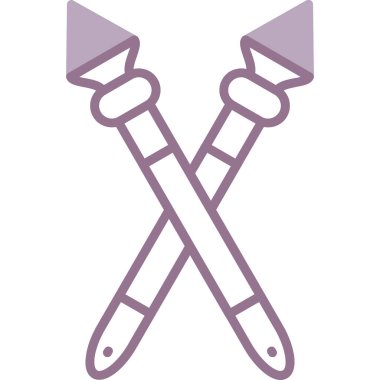 çaprazlanmış simge, vektör illüstrasyonu