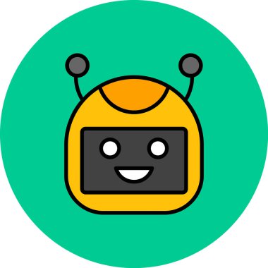 robot ikon vektör illüstrasyonu