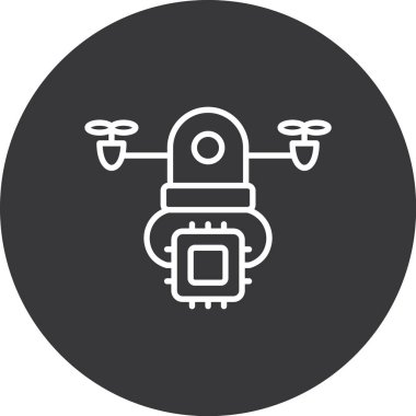 vector illustration of modern drone icon