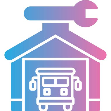 otobüs simge vektör çizim