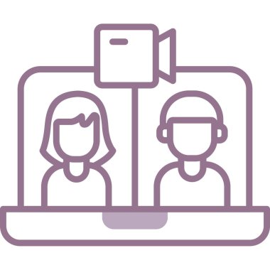 Modern ofis simgesinin vektör illüstrasyonu