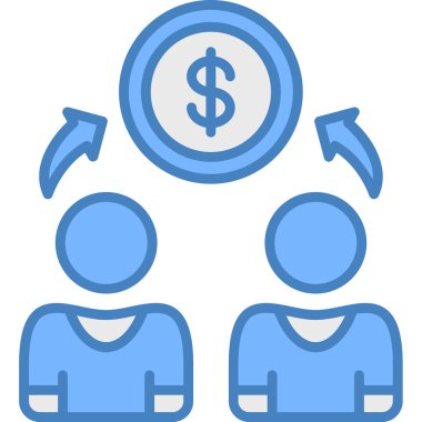 Dolar vektör simgesi. Basit vektör illüstrasyonu. düz ikonik dolar sembolü.