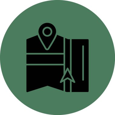 Benzersiz konum vektör simgesi