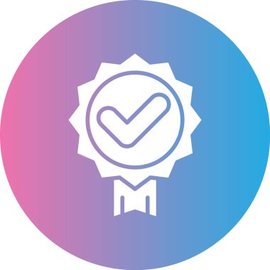 Rozet vektör simgesi modern basit vektör illüstrasyonu