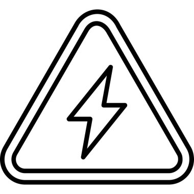 Elektrik güç ikonu ana hat vektörü. elektrik enerjisi