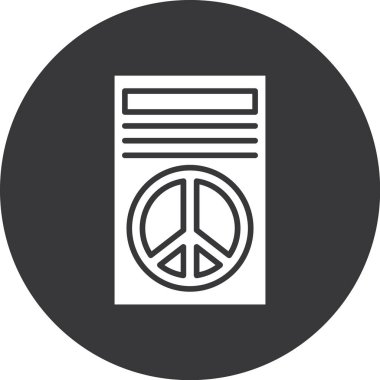 Moda tarzında izole edilmiş barış simgesi