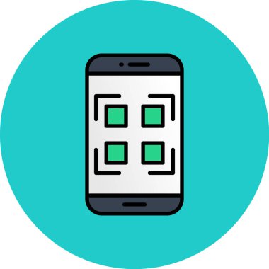 akıllı telefon simgesi vektör illüstrasyonu