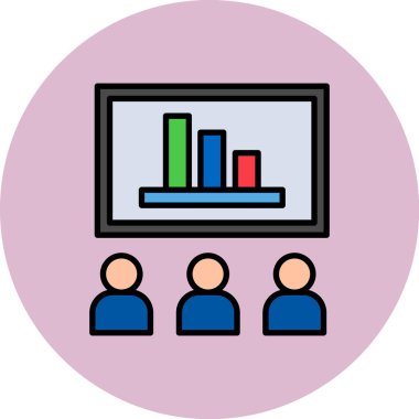 Seyirciler. Web simgesi basit illüstrasyon