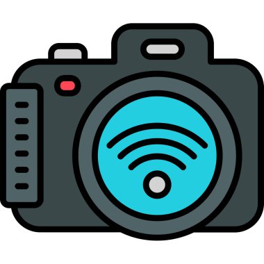 kamera simgesi vektör illüstrasyonu