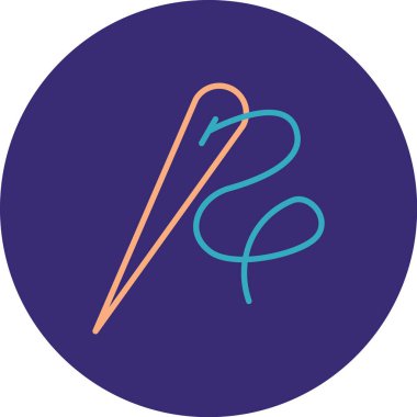 İğne simgesinin eşsiz vektör illüstrasyonu