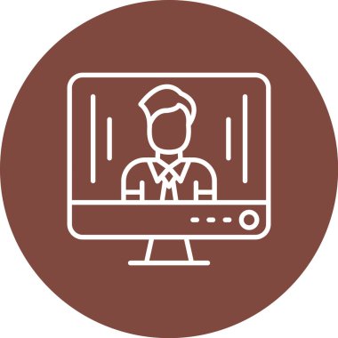 Bilgisayar. Web simgesi basit illüstrasyon