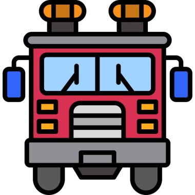 kamyon web simgesi, vektör illüstrasyonu