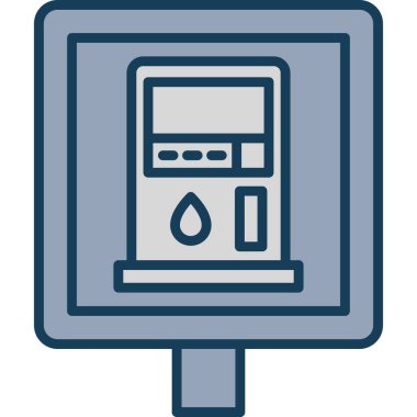 Su musluğu. Web simgesi basit illüstrasyon