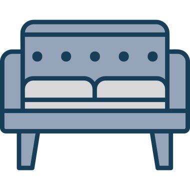 Kanepe. Web simgesi basit illüstrasyon