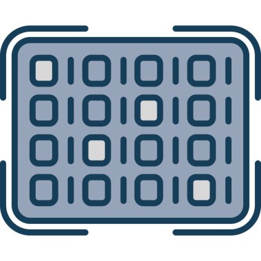 işlemci simge vektör çizim