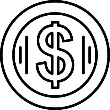 Para birimi. Web simgesi basit illüstrasyon