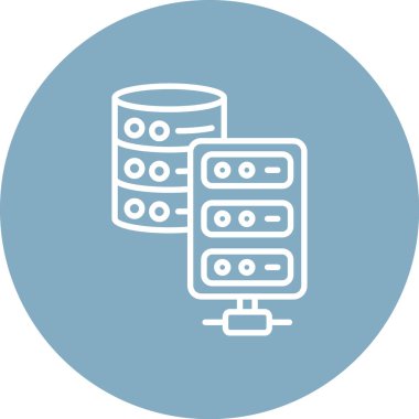 veritabanı. Web simgesi basit illüstrasyon