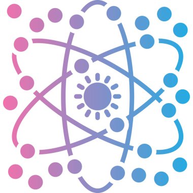 Atom simgesinin vektör illüstrasyonu