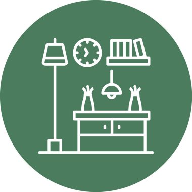 Modern b 'nin vektör illüstrasyonu mobilya ikonundan yoksun