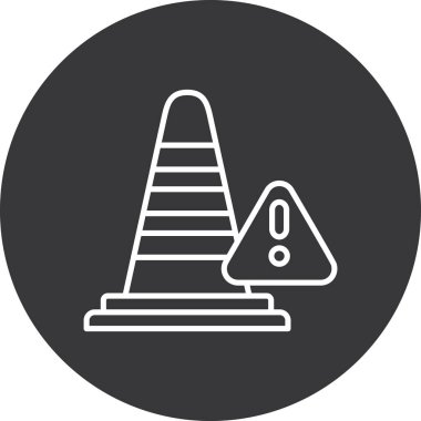 Koni simge vektör çizim.