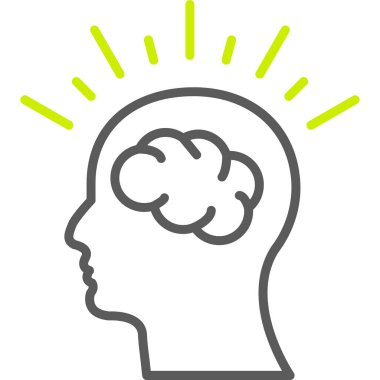 Beyin zihin düşünme simgesi