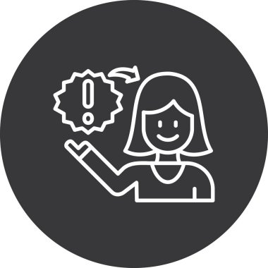 Etiketli bir kadının vektör illüstrasyonu