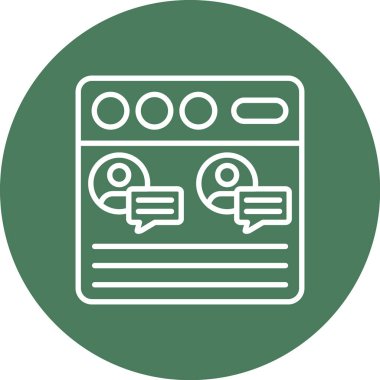 Tarayıcı. Web simgesi basit illüstrasyon