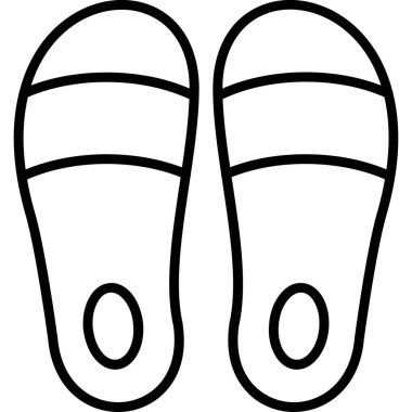 terlik simgesi, satır tasarım illüstrasyonu