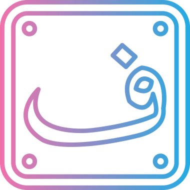 Bir ipin mavi ve beyaz simgesi