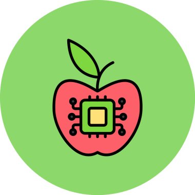 elma simgesinin vektör illüstrasyonu