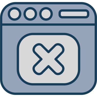 Tarayıcı penceresi internet simgesi doldurulmuş ana hatlar biçiminde