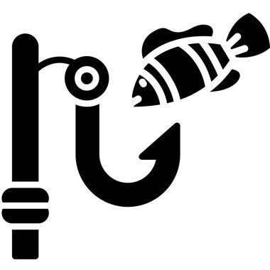 Balık kancası. Web simgesi