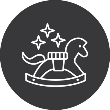 Bir at simgesinin vektör illüstrasyonu