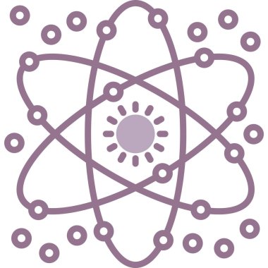 atomik yapı simgesi, vektör illüstrasyonu