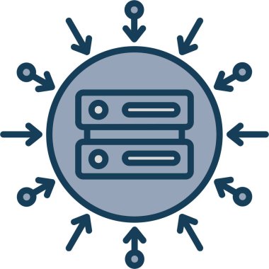 şebeke. Web simgesi basit illüstrasyon