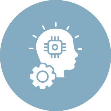 Beyin. Web simgesi basit illüstrasyon