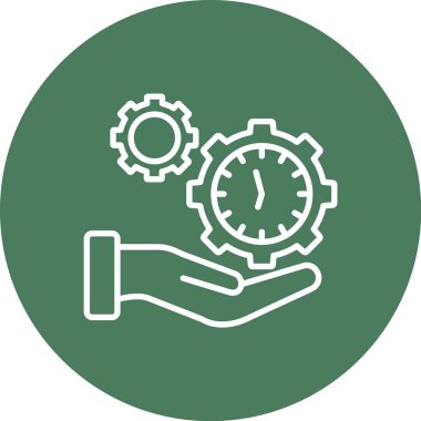 Zaman yönetimi simgesinin vektör illüstrasyonu