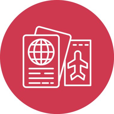 Seyahat simgesinin vektör illüstrasyonu