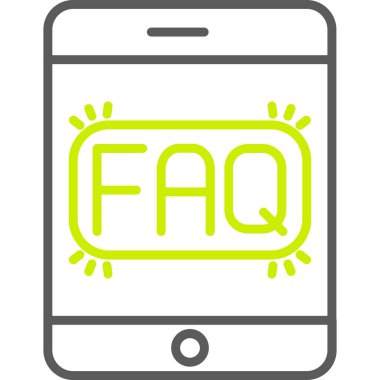 SSS Web simgesi basit illüstrasyon