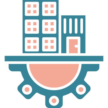 Fabrika. Web simgesi basit tasarım