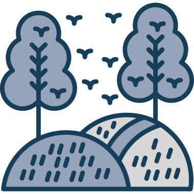 Ağaç simgesinin vektör illüstrasyonu