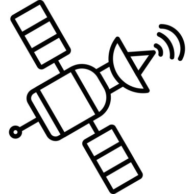 uydu anten simgesi. Beyaz arkaplanda izole edilmiş web tasarımı için uydu anten vektör simgesi