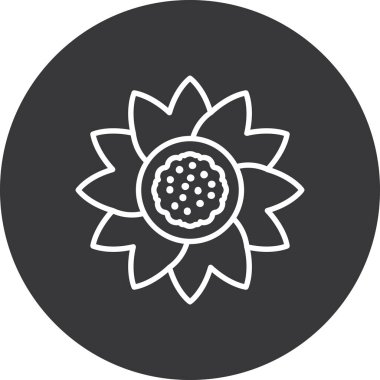 Çiçek simgesinin vektör illüstrasyonu