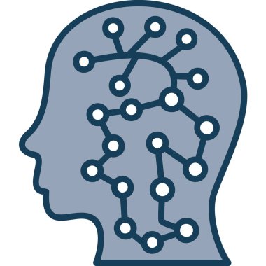 Beyin. Web simgesi basit illüstrasyon